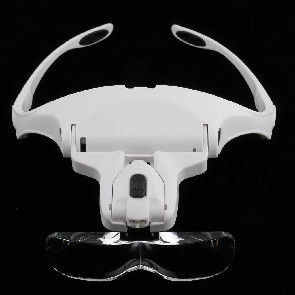 Premium LED Light Magnifying Glasses Hands Free Headset Loupe with 5 Lens for Hobby Jeweler Eyelash Extensions