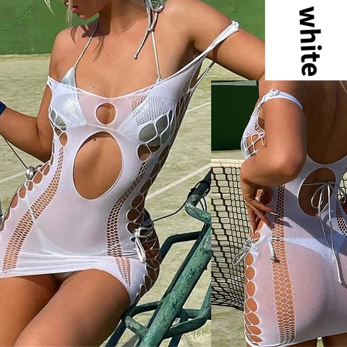 Porno-vestido ceñido al cuerpo para mujer, ropa de dormir Sexy, lencería erótica, lencería transparente, diosa, para Club nocturno