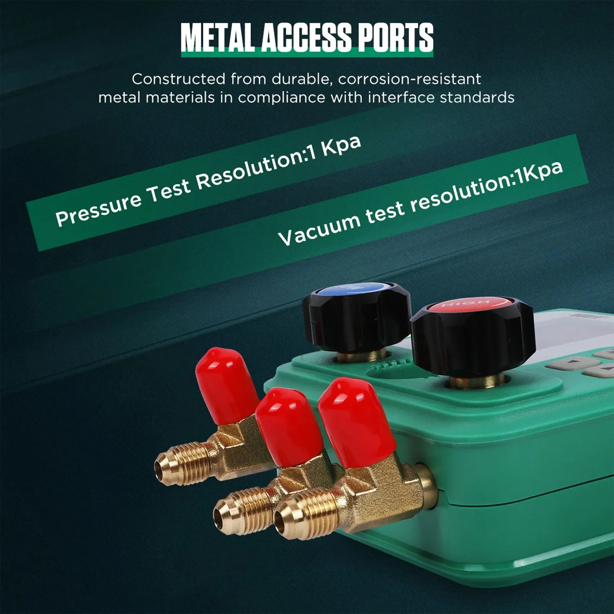 Electronic Air Conditioning Refrigerant Fluoride Meter Vacuum Pressure Gauge Digital Manifold Gauge