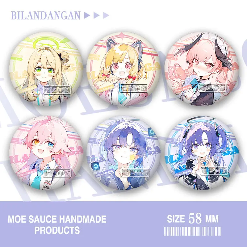 Anime Blue Archive Badge Brooch Pin Misono Mika Tenndou Arisu Clothes Backpack Decoration Lapel Personalized Chest Tag