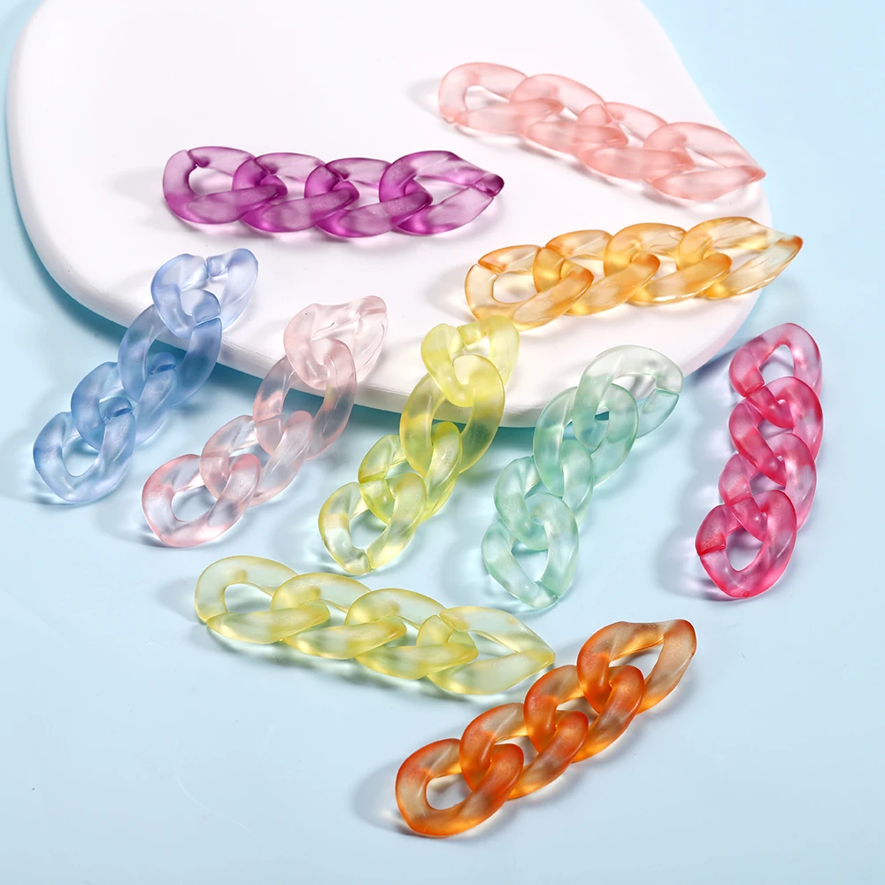 20/50/100Pcs Multi Acrylic Twisted Chains Assembled Parts Beads For Jewelry Making DIY Bracelet Necklace Earrings Accessories