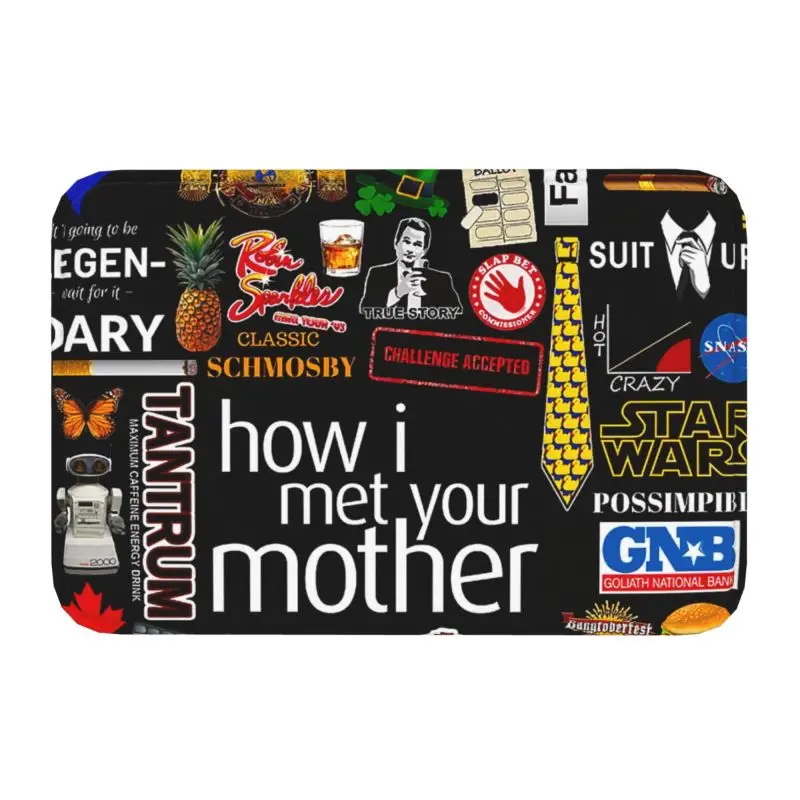 Custom How I Met Your Mother Collage Doormat Anti-Slip Entrance Kitchen Bathroom Door Floor Mat TV Show Living Room Carpet Rug