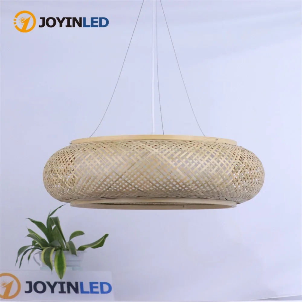 

JOYINLED 1PCS Rattan Pendant Light Home Rustic Style Living Room Bedroom Ceiling Light Eco Friendly Lamp E27 Chandelier