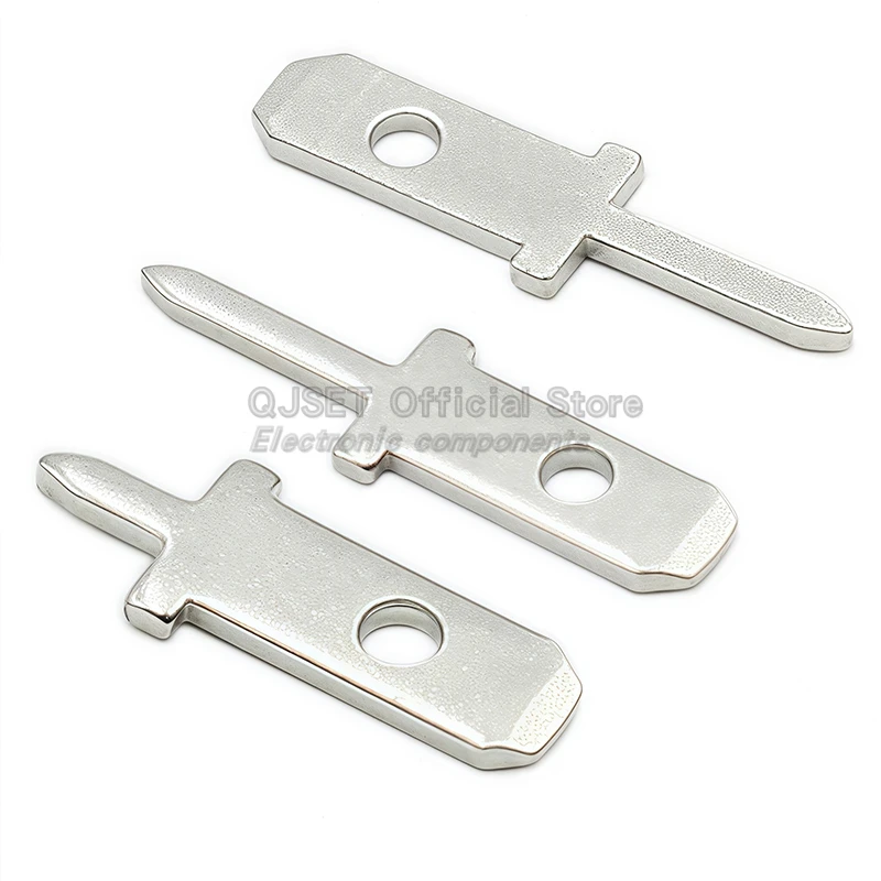 100 Uds 2,8mm 4,8mm 6,3 MM conector Terminal PCB inserto de soldadura PCB soldadura terminal inserción palanca enchufe bloque de terminales 0,8mm 2P