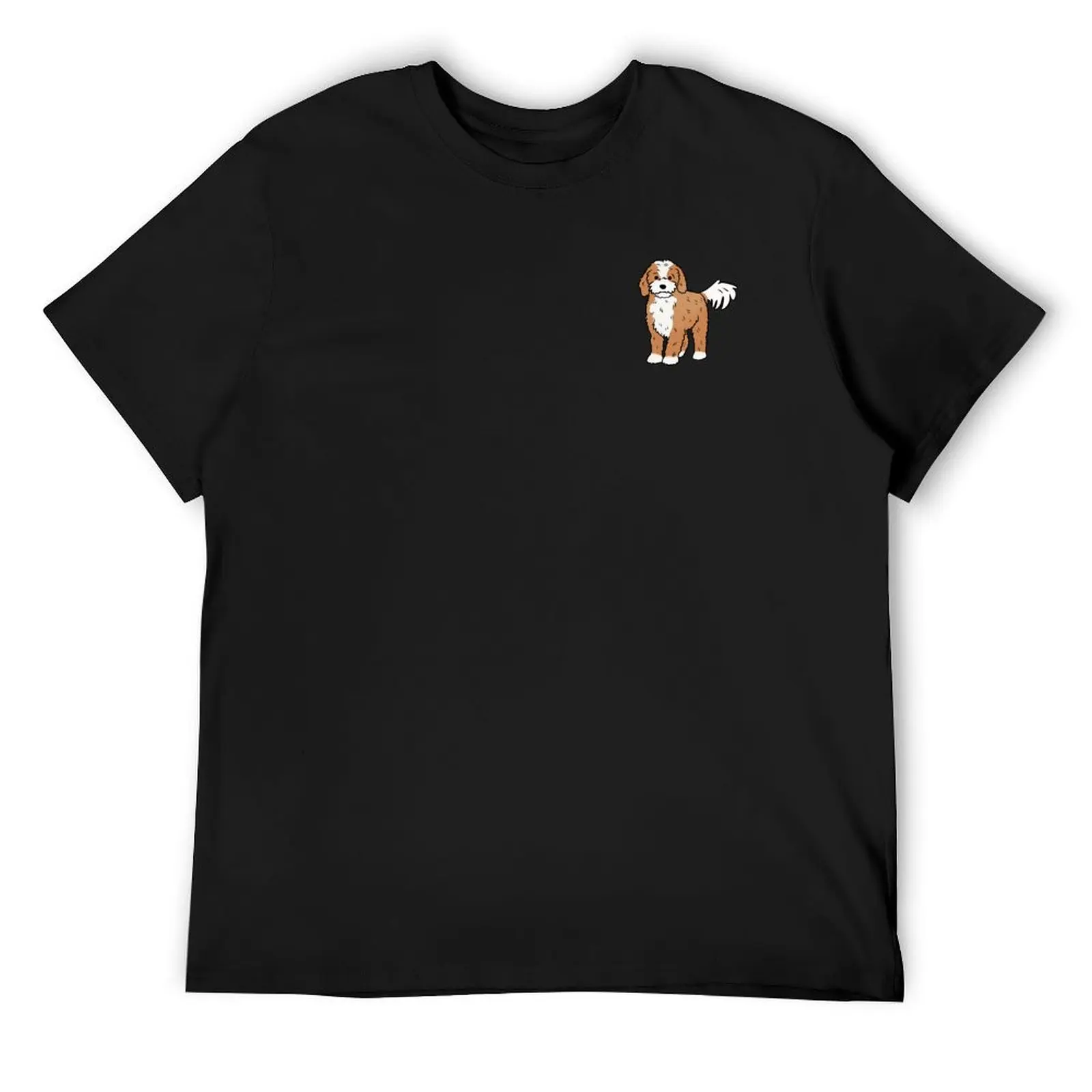 Cute cavapoo dog illustration T-Shirt Blouse vintage anime shirt mens clothing