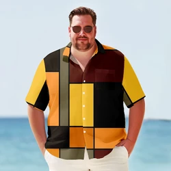 Big & Tall Hawaiian Shirt For Men Retro Bowling Quick Drying Summer Plus Size Y2kStreetwear Short Sleeve Oversized Clothes