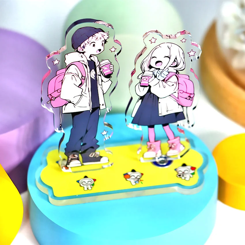 Custom Clear Acrylic Stand Personalized Anime Cartoon Character Standing Transparent Double Sided Printing Photo Standees view 4