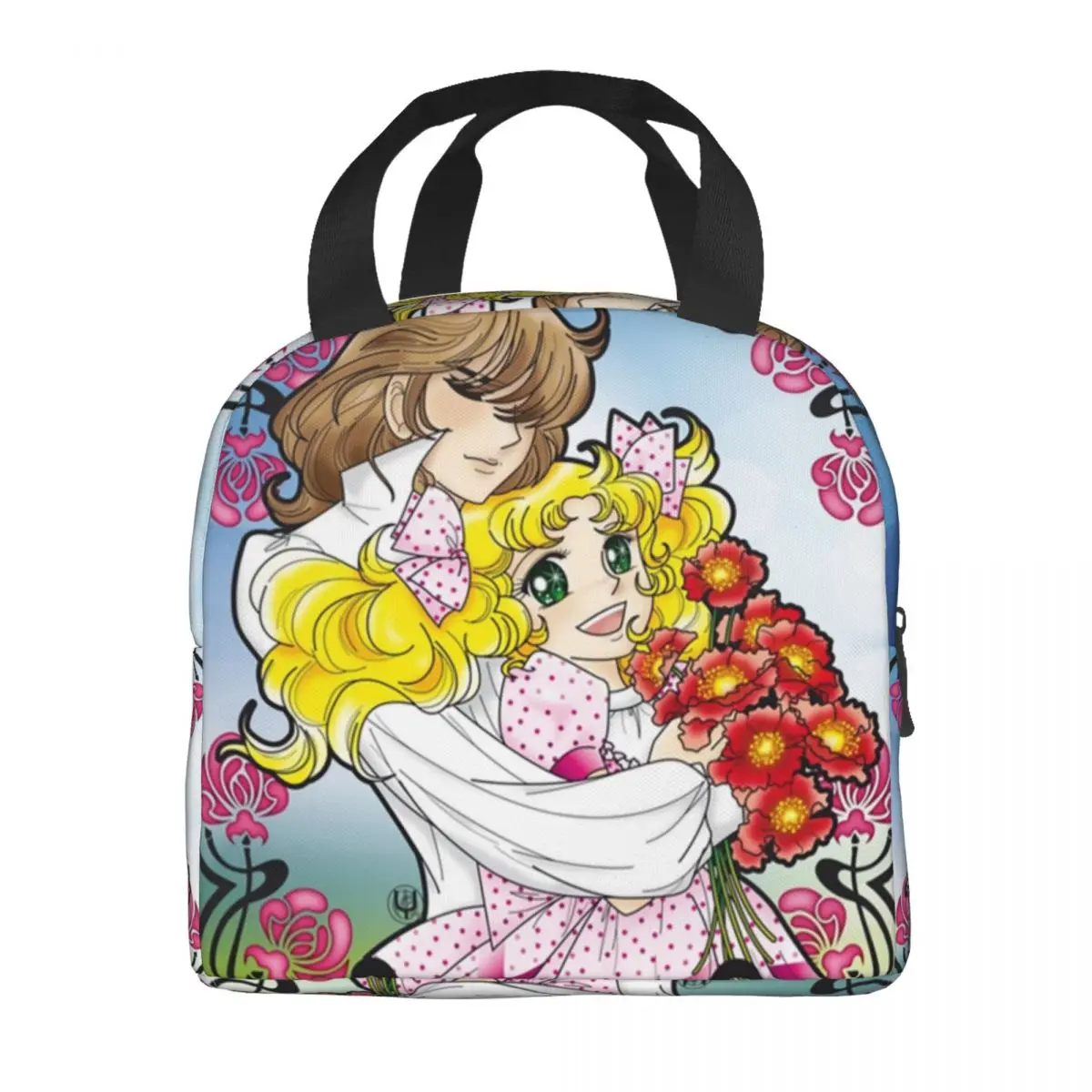 Candy And Terence Insulated Lunch Bag for Women Waterproof Anime Manga Cooler Thermal Lunch Box Beach Camping Travel lunchbag