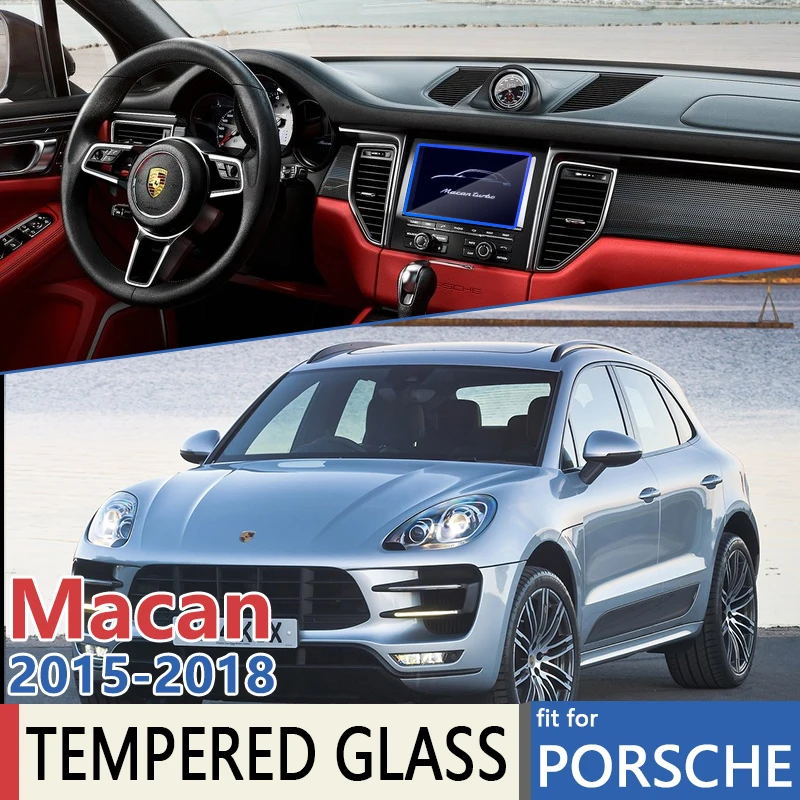 For Porsche Macan 2015~2018 MK1 Car 7 Inch Navigation GPS Ultra-Thin Film Touch Full Screen Protector Tempered Glass Accessories