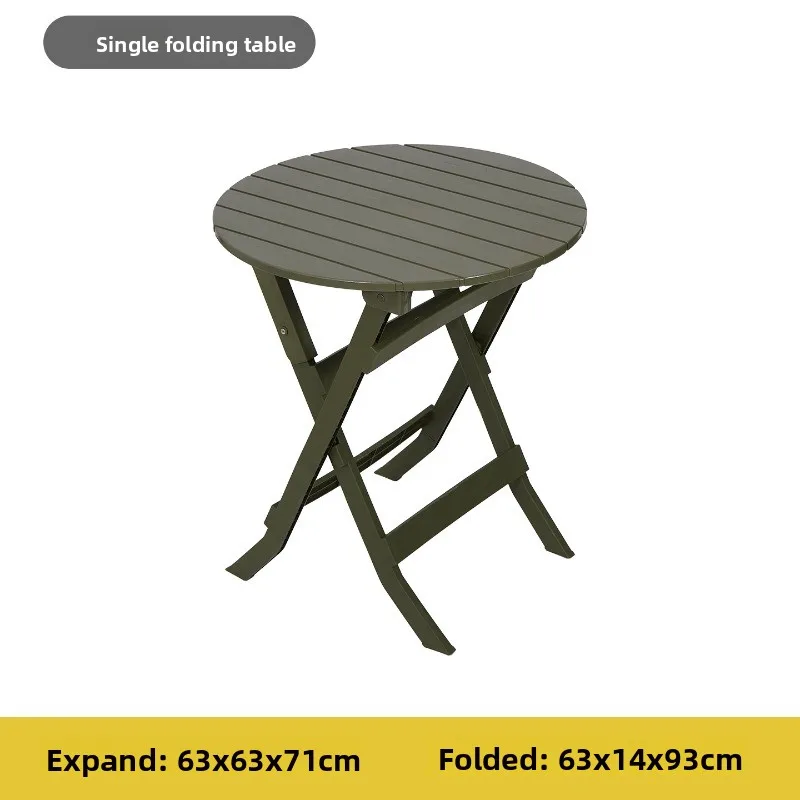 `Plastic Foldable Backrest Chair‑Desk Set Portable Balcony Leisure Outdoor Camping Picnic Camping FurnishingsFurniture Equipment