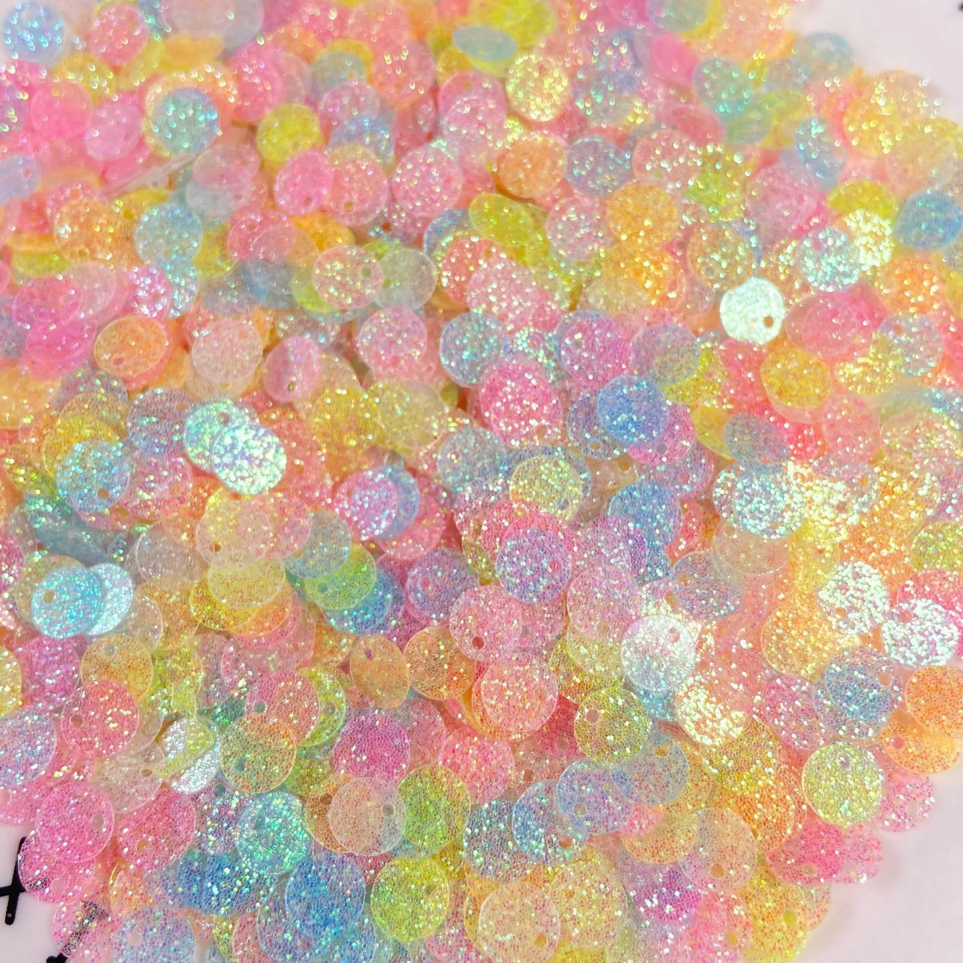 500g/bag 6mm Round Gold Glitter Flakes - PET Sequins for Nail Art & Resin Filling, DIY Sparkly Manicure Accessories