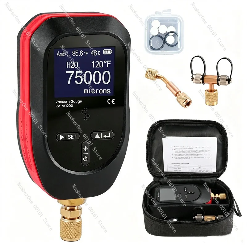 High Precision Digital Vacuum Gauge Absolute Pressure Display for HVAC Maintenance
