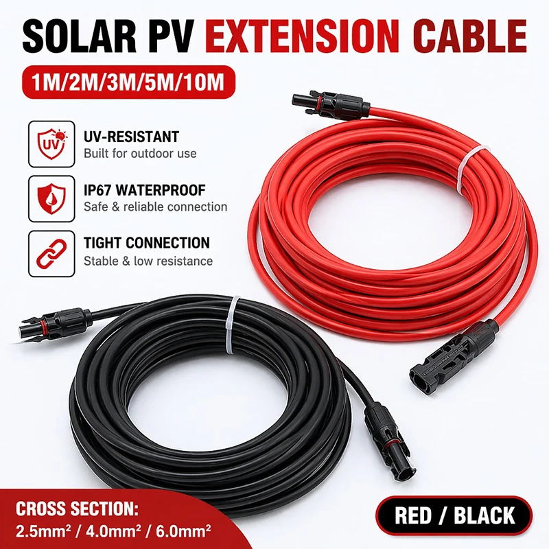 solar-extension-cable-1-2-3-5-10m-25-4-6mm2-pv-wire-double-ends-connector-red-black-for-outdoor-solar-panel-system