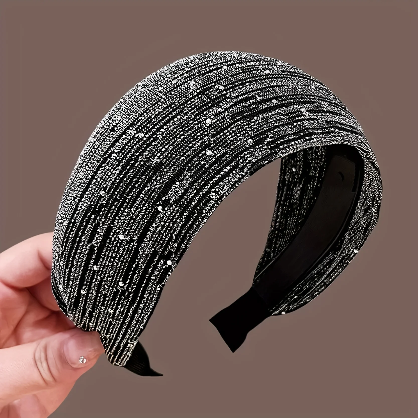 Hochkroniges Haarband, Vollmond-Stern-Haarband mit breiter Krempe, vielseitiges breites Haarband für Damen, Valentinstagsgeschenk – Detail 7
