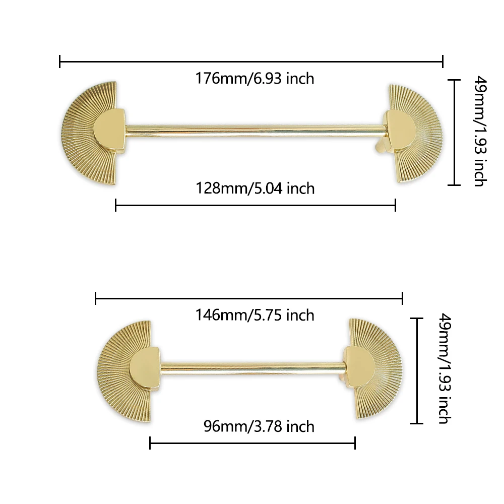 Scalloped Brass Cabinet Door Handles Gold Sunburst Drawer Knobs Home Decor Dresser Pulls Nightstand Knobs Kitchen Pulls Hardware