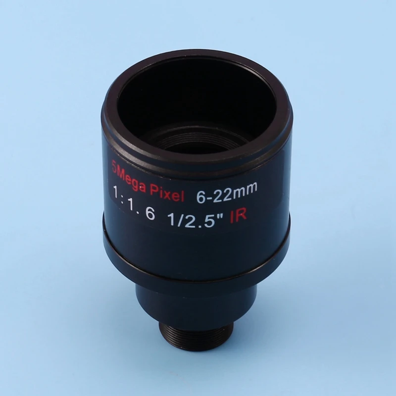 2X CCTV Lens 1/2.5 Inch 6-22Mm 5MP M12 Mount Varifocal Lens F1.6 For 4MP/5MP CMOS/CCD Sensor Security IP/AHD Camera