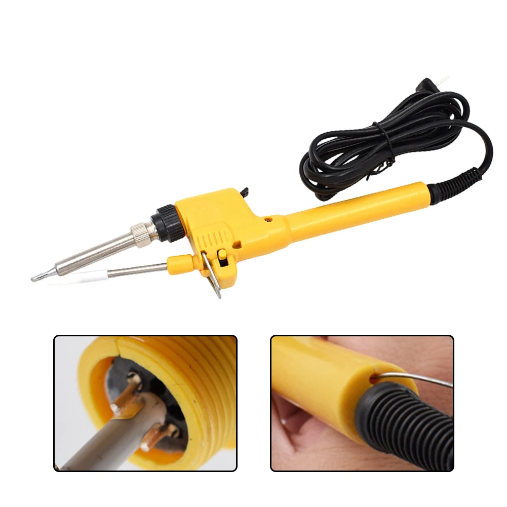 Soldador eléctrico con Clip para coche, núcleo de calefacción de cerámica, aislamiento térmico de silicona, CC de 12V, 60W