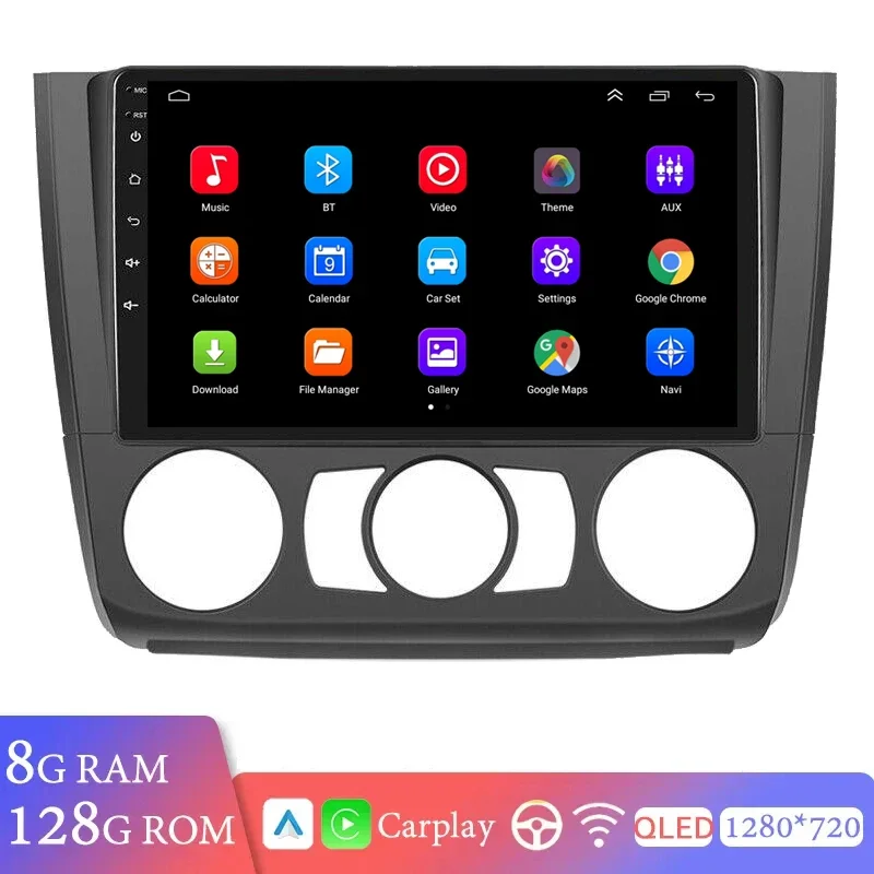 

2Din Android13.0 Car Radio Multimedia Carplay Auto GPS Navigation For BMW serie 1 serie E88 E82 E81 E87 2004 - 2010 2011