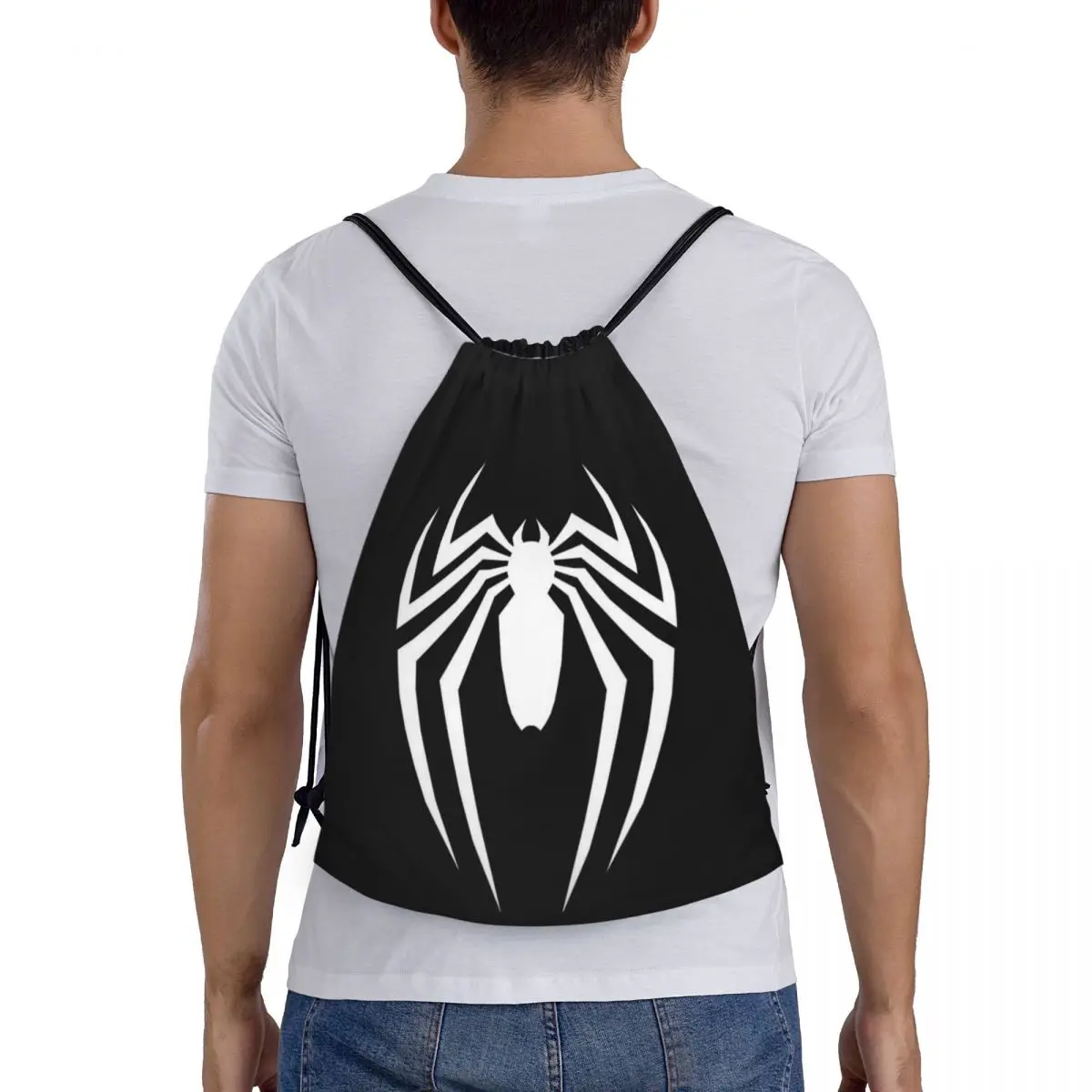 مخصص الرجل العنكبوت الكرتون خارقة الرباط أكياس الرجال النساء خفيفة الوزن الرياضة الصالة الرياضية تخزين الظهر #2
