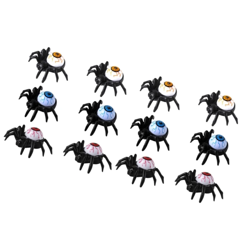 Halloween Spiders Lights with Eerie Eyeballs Stylish Halloween Celebration Spiders Eyeball Ornament for Thrilling Decors