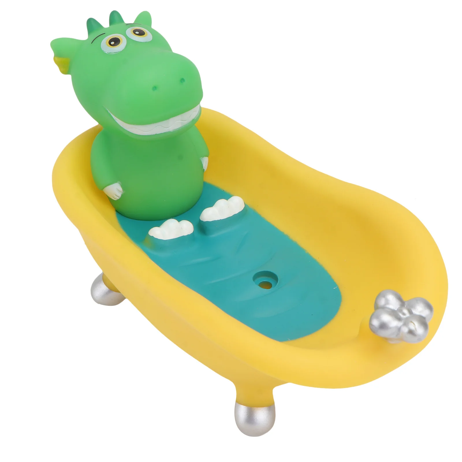 

Cartoon Dinosaur Soap Box Drainage Holder Bathroom Case Vinyl Tub Shape Practical Cute Animal Bathtub drain box cartoon holder