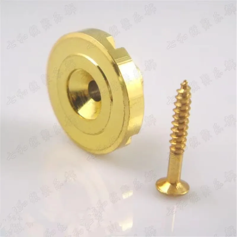 2 Stück goldene Saitenhalter für E-Bassgitarren, Zubehörteile für Musikinstrumente – Detail 2