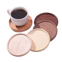 1PCS Solid Coaster Walnut Wooden Cup Pad Tea Coffee Mug Drinks Holder Tableware Decorative Home Wedding Decor Cup Pad Coaster