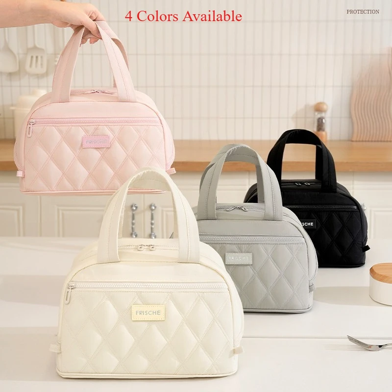 Large Lunch Bag Women Waterproof Concise Convenient Fresh Cooler Bags Thermal Breakfast Food Box Portable Picnic Travel