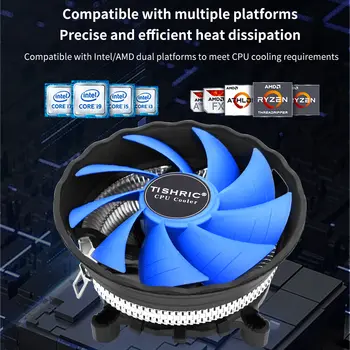 TISHRIC Chlazení CPU Ventilátor PWM 3pinový ventilátor pro počítačovou skříň Intel pro Intel LGA 1150 1151 1155 1156 775 1200 AMD AM3 AM4 Chladič 10 nejlepší prodej Ventilátor procesoru LGA 1150 - №10