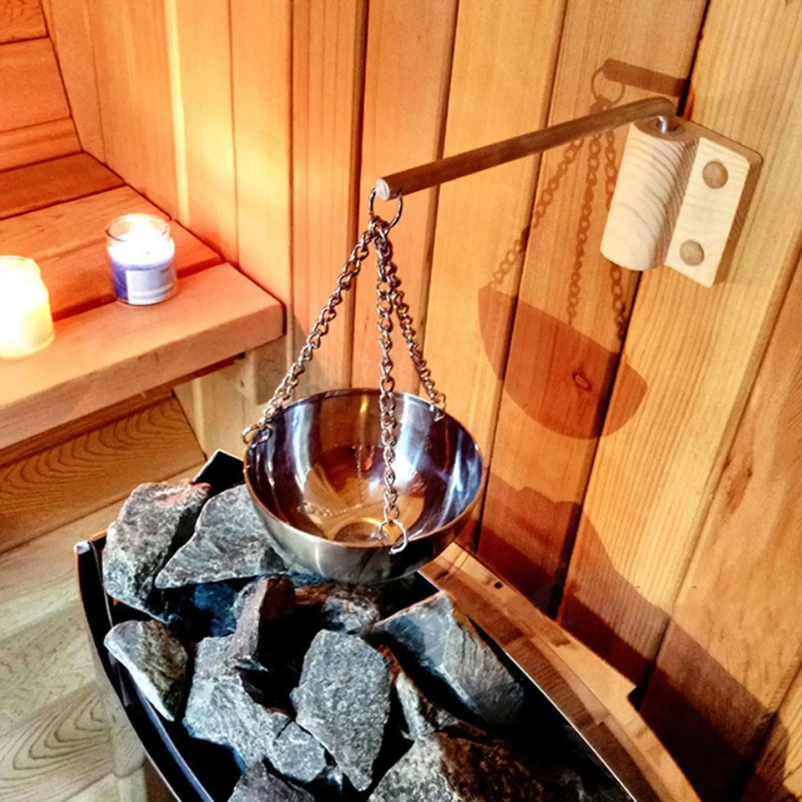 Stainless Steel Aroma Bowl for Sauna & Steam Room - Essential Oil Cup & Aromatherapy Accessory