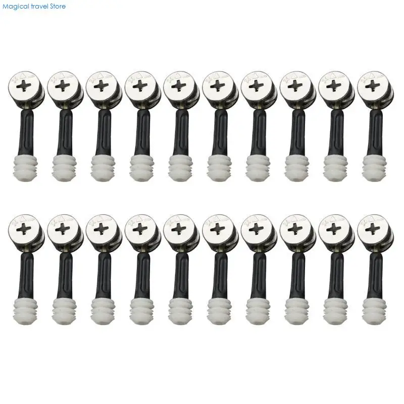 N2UB 20PCS Metal Eccentric Wheel Connectors Furniture Bolt and Nut Set Easy Assembly for Old Furniture Repairs 40/35mm