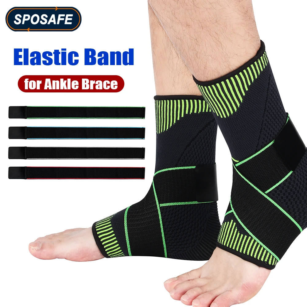 

Sports Ankle Reinforcement Bandage for Ankle Brace, Elastic Wrap Ankle Support Compression Band Fastener Straps Safety Fitness