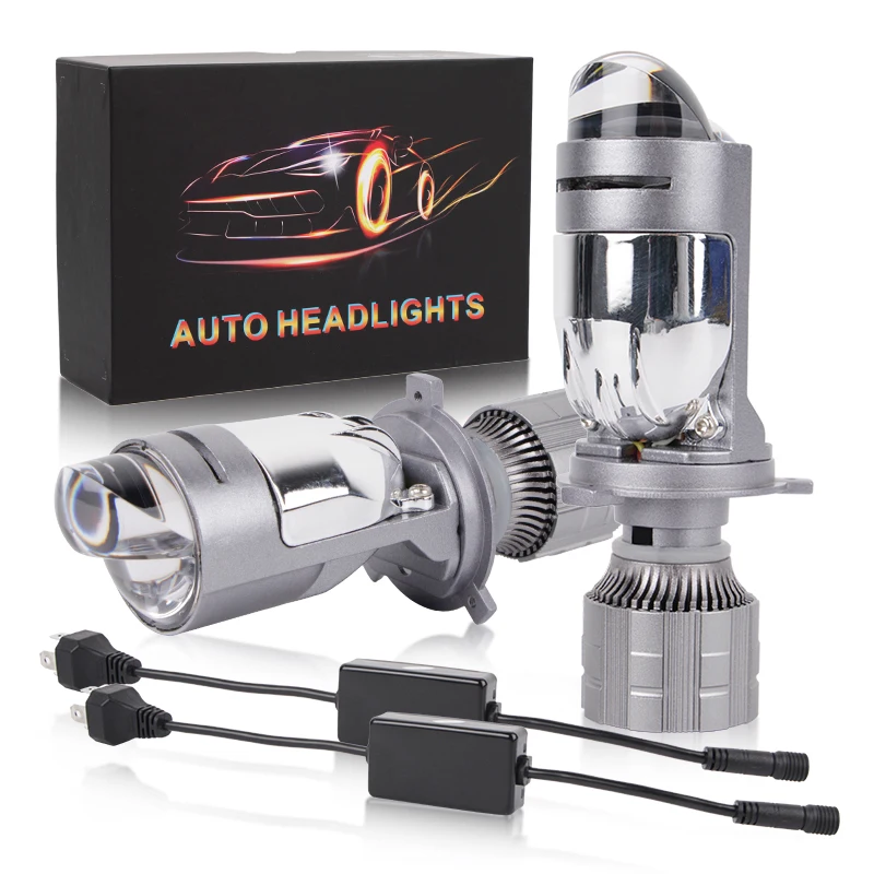 

A82 H4 LED Headlight Super Bright 30W for Automotive Lighting System H4 Bi-Led Mini Projector Headlights Lens