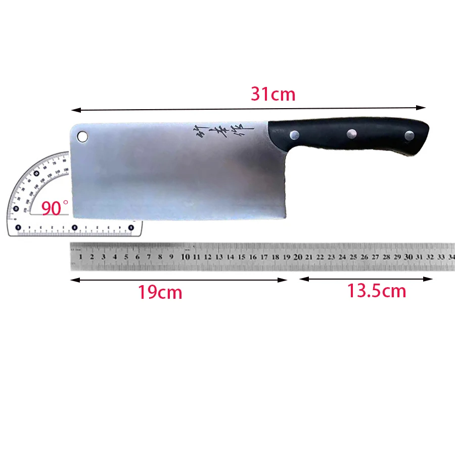 7.5 Inch Slicing Knife 3-layers Tamahagane Steel Blade Ebony Handle Sharp Chef Cleaver Kitchen Knife For Cutting Vegetables Meat