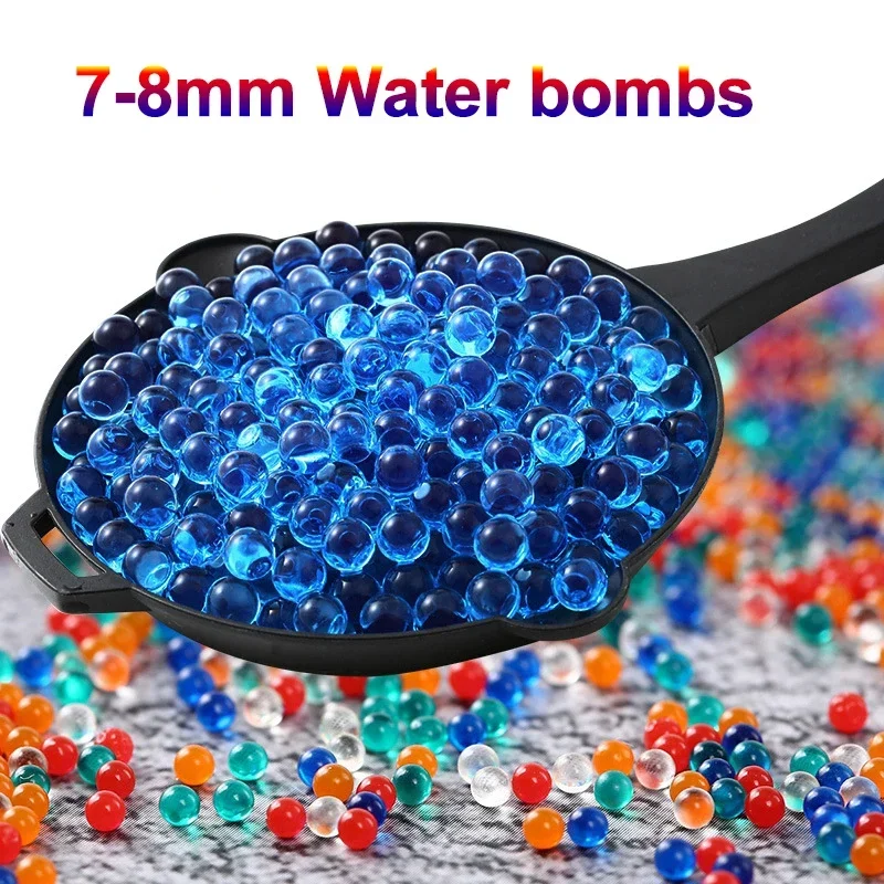 Gel Balls Blaster Ammo Splat Gun Beads Refill 7-8 mm Water Ball Bullet Compatible with Orbeez Gun and Splatter Ball Gun Blue Mix