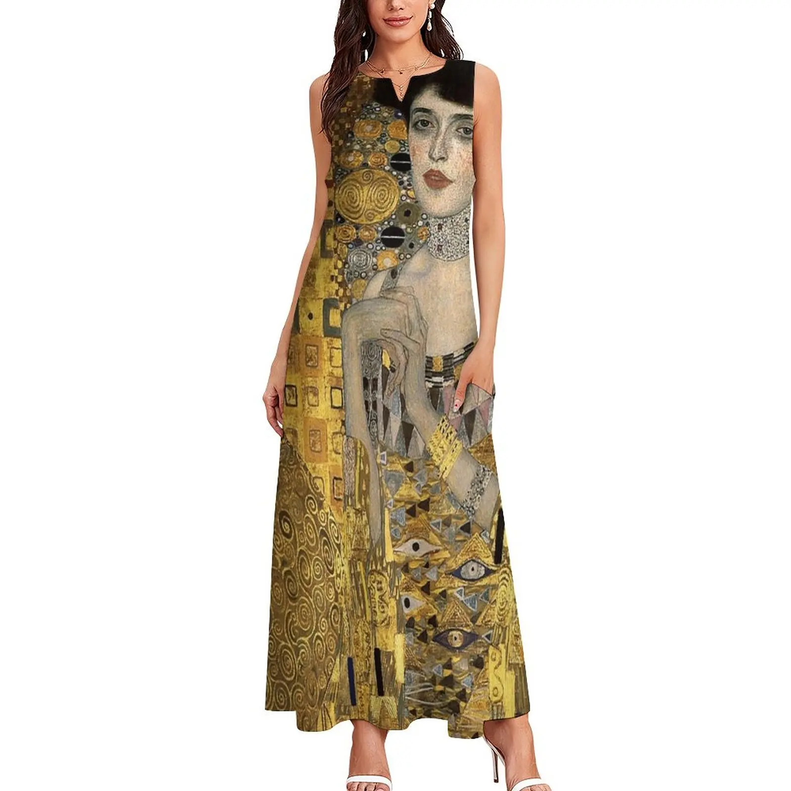 Gustav Klimt, Adele Bloch-Bauer Long Dress Women dresses summer birthday dresses for women Dress