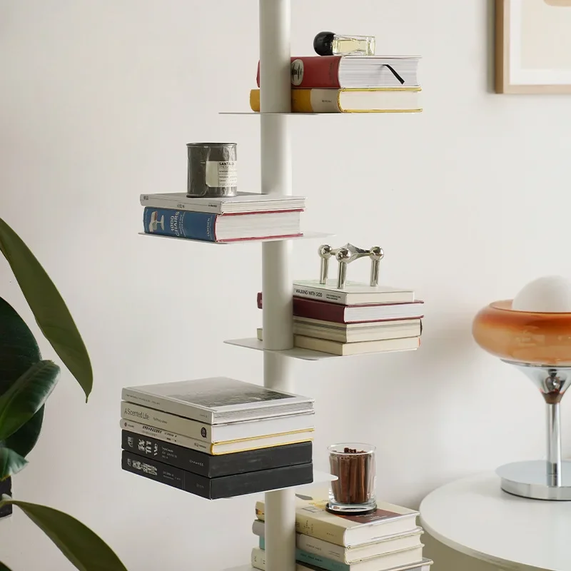 바닥에서 천장까지 책장 창조적 인 단철 다층 간단한 거실 연구 홈 아로마 테라피 선반