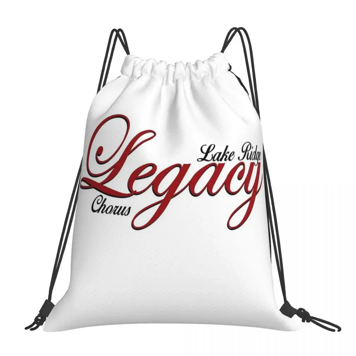 

Lake Ridge Legacy Chorus Logo Backpacks Portable Drawstring Bags Drawstring Bundle Pocket Shoes Bag BookBag For Travel School