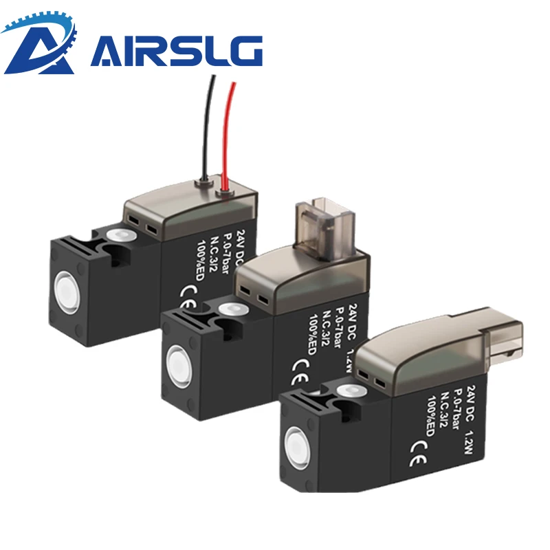 

High frequency miniature solenoid valve, 10mm air valve, 30Hz two-position three-way control valve, 24V 12V 6V vacuum valve