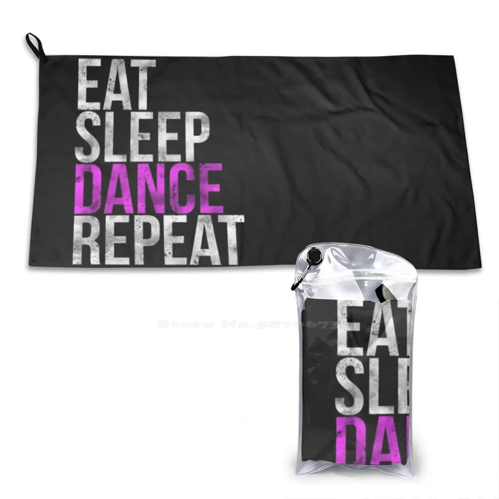 Eat Sleep Dance Repeat Soft Towel Quick Dry Beach Towel Dancer Dancing Ballet Tap Jazz Acro Competition Team Eat Sleep Dance