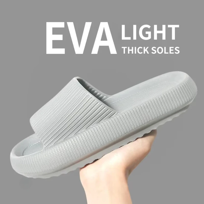 2025 Step on the Sense of Shit Slippers Summer Home Wear Soft-soled Non-slip Shoes Eva Simple MEN'S Slippers