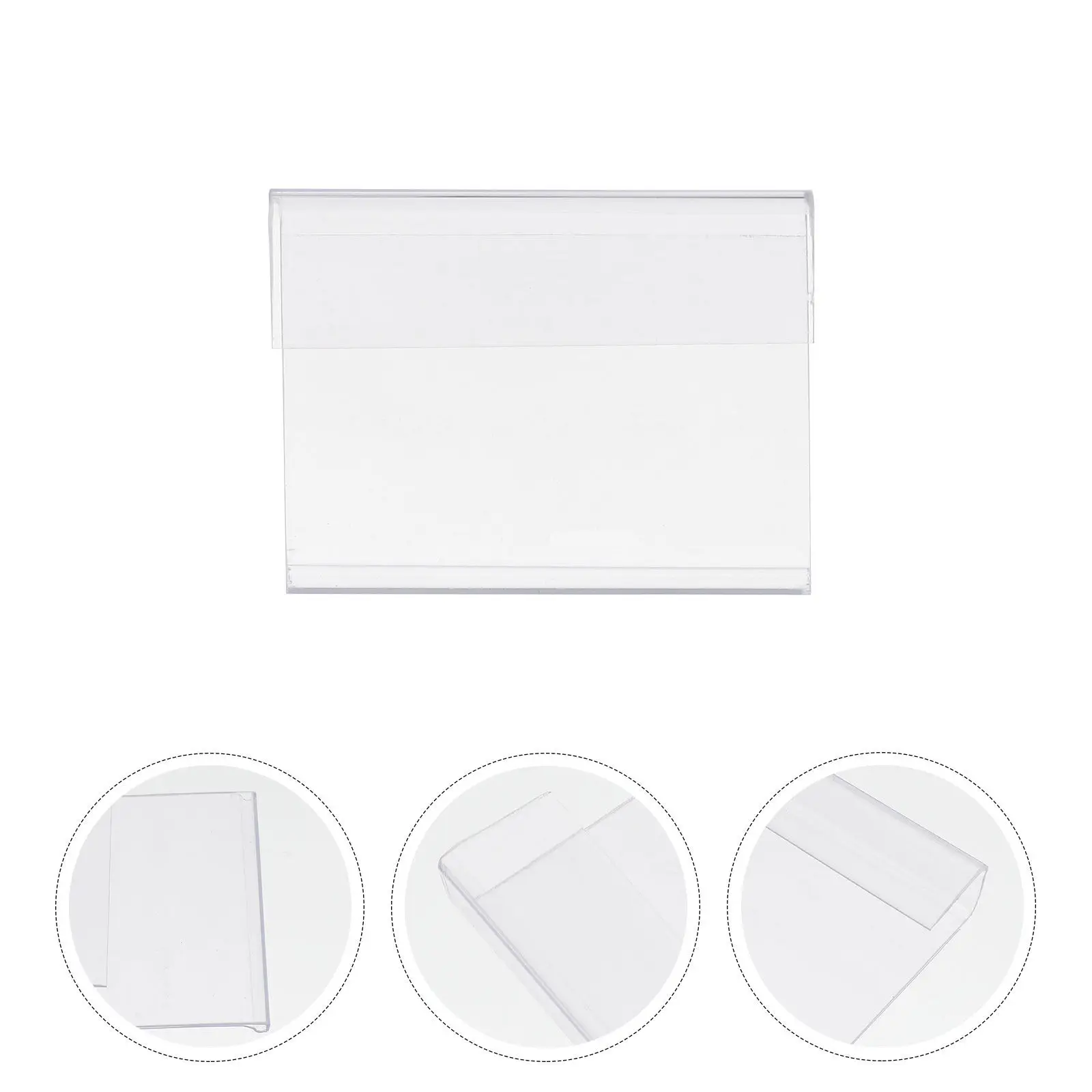 

10Pcs Price Tag Holders Transparent Plastic Label Display for Supermarket Shop Retail Shelf Price Label Display