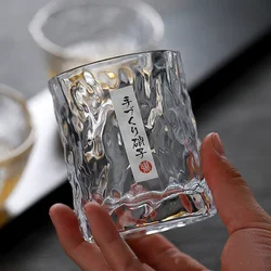 Hand-made Japanese hammered foreign wine glass whiskey home creative beer glass crystal cup