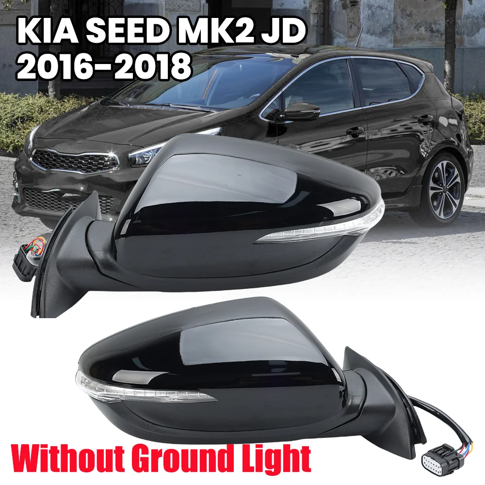 

8Pins Rearview Door Mirror Assembly For Kia CEED MK2 JD 2016-2018 Power Folding Without Ground Light Wing Mirror Car Accessories