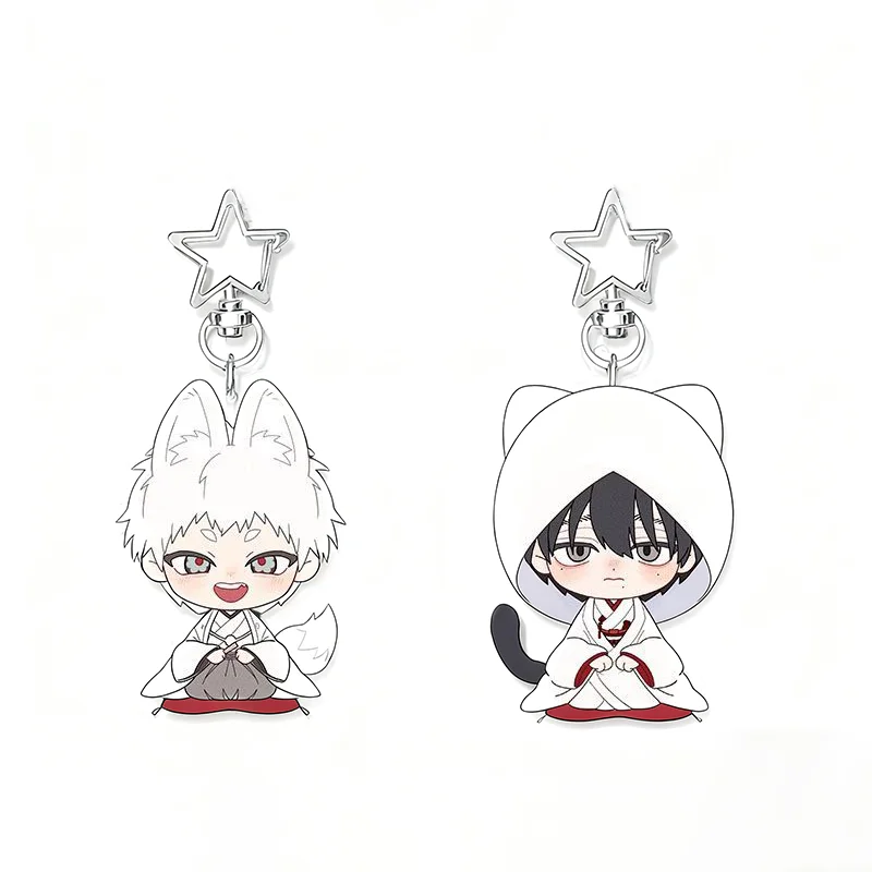 The Summer Hikaru Died Hikaru Indo Tsujinaka Yoshiki Cosplay Keychain Acrylic Ornament Key Chain Figure Keyring Accessories Prop
