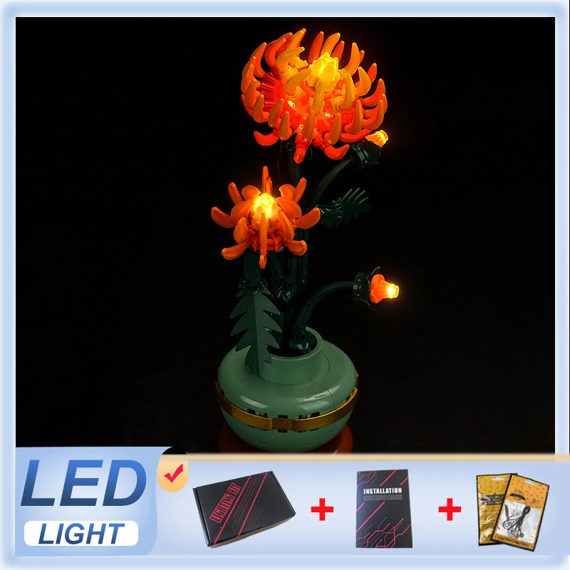 DIY LED Light Kit For LEGO 10368 Chrysanthemum   (Only LED Light,Without Blocks Model)