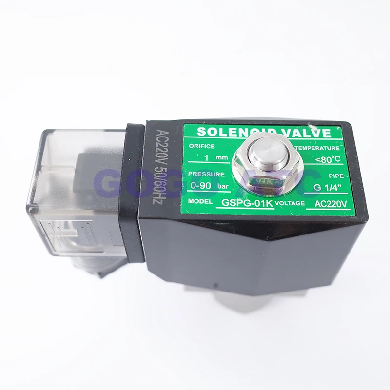 Elettrovalvola GOGO 50bar 90bar 2 Way SS304 Water High Pressure Solenoid Valve Normally Open 1/4\ Acqua e vapore — dettaglio 3