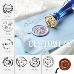 Wedding Theme Template LOGO Customized Stamps Personalized Customization Sealing Wax Stamp Head Wedding Invitation Card Decor