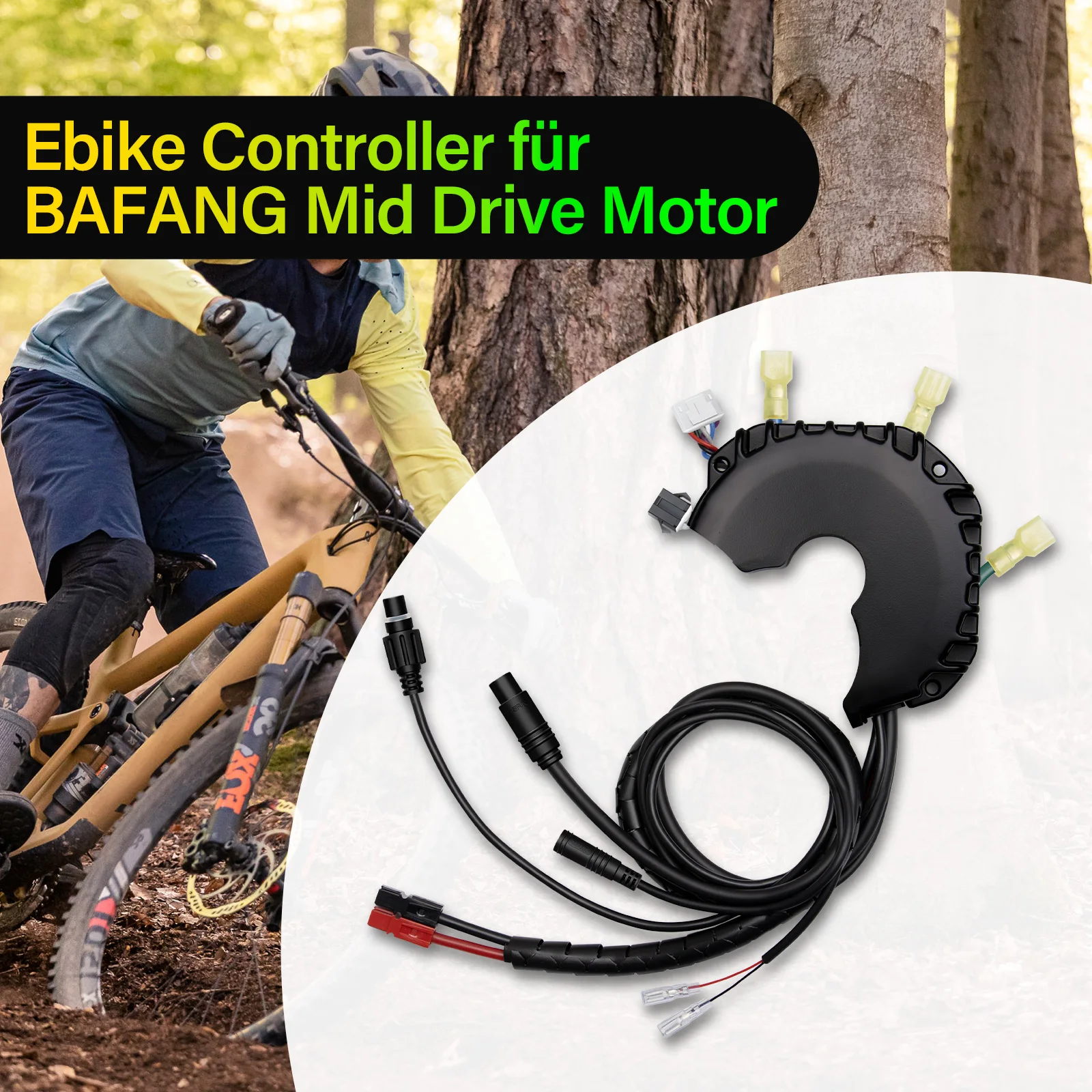 Bafang Controller for BBS01B BBS02B BBS-HD Mid Drive Motor with Front Lamp Connection and Shift Sensor Connection Current Model