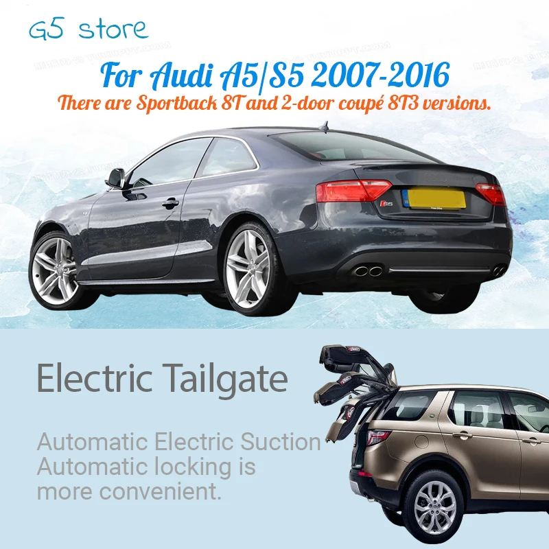 

Для Audi A5/S5 Sportback 8T/2-дверное купе 8T3 2007-2016: Система модификации с электроприводом и автоматическим открыванием/закрыванием багажника